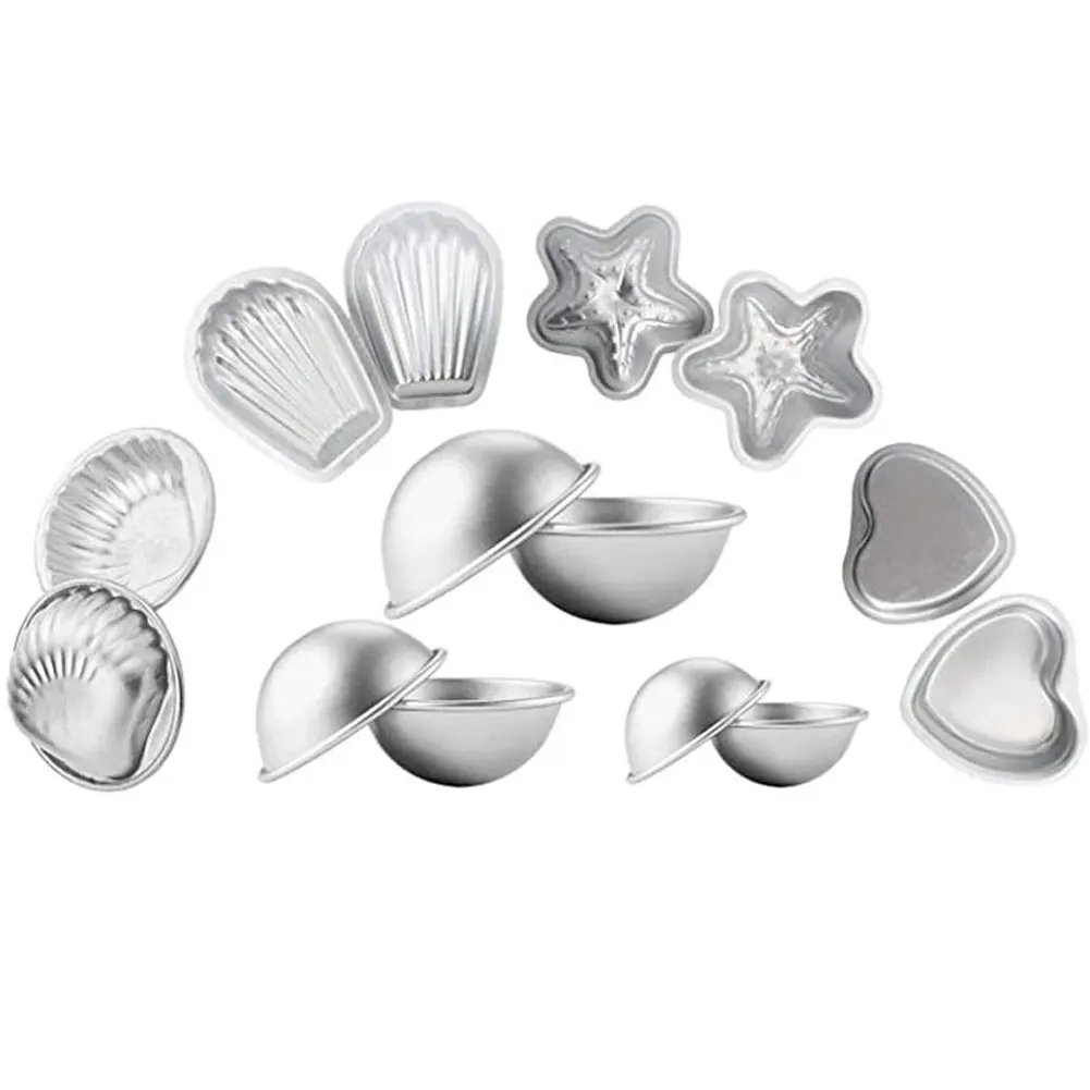 

Soap Mould Bath Bomb Molds DIY Soap Moulds Aluminum Alloy Hearts Shells Scallops Starfishfor Crafting Semicircle Sphere Metal