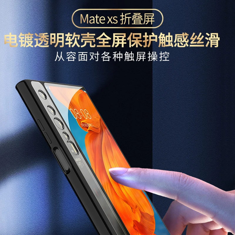 cases for huawei mate xs case storage glass hard fashion phone cover for huawei mate xs luxury plating frame fold transparent free global shipping