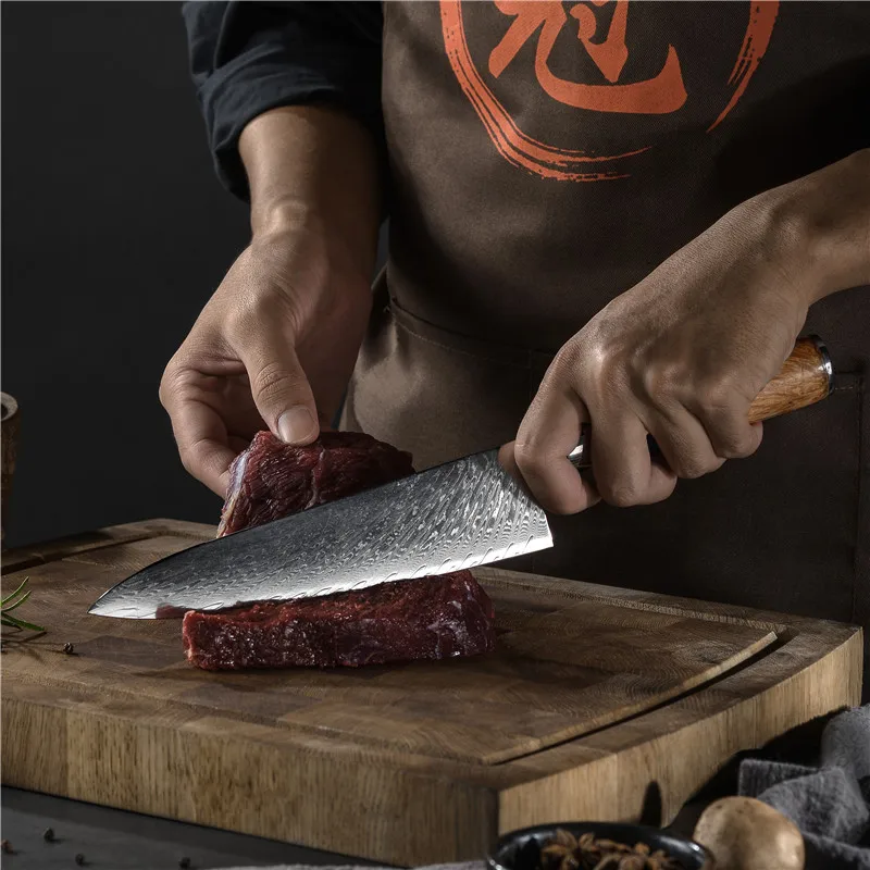 8-дюймовые ножи шеф-повара GRANDSHARP VG10 из высокоуглеродистой стали японский