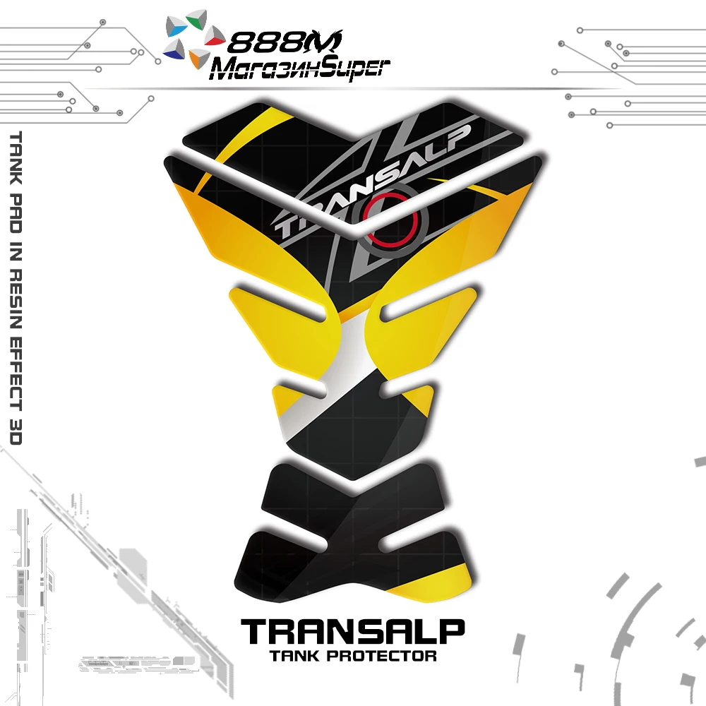 

Tank Pad Decorative Protector High Quality 3D Resin Sticker Pad Filler Reflective Tankpad For Honda TRANSALP