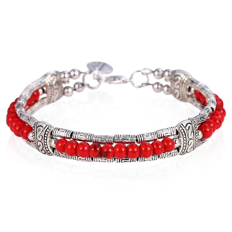 Женский винтажный браслет с бусинами в виде дерева жизни|Браслеты шармами| |