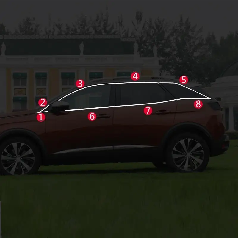 MODEL H Автомобильная дверная ручка на выходе кондиционера, автомобильные декоративные модифицированные аксессуары для стайлинга автомобилей, стикер полосы 19 для peugeot 4008 - Цвет: MODEL H