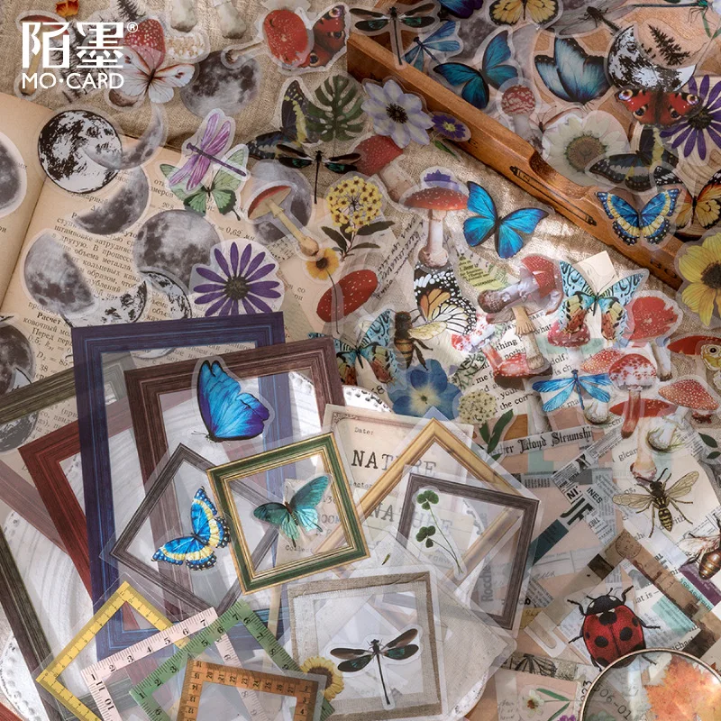 45 шт./компл. Ретро коллекция все творения ПЭТ Стикеры s Скрапбукинг &quotсделай