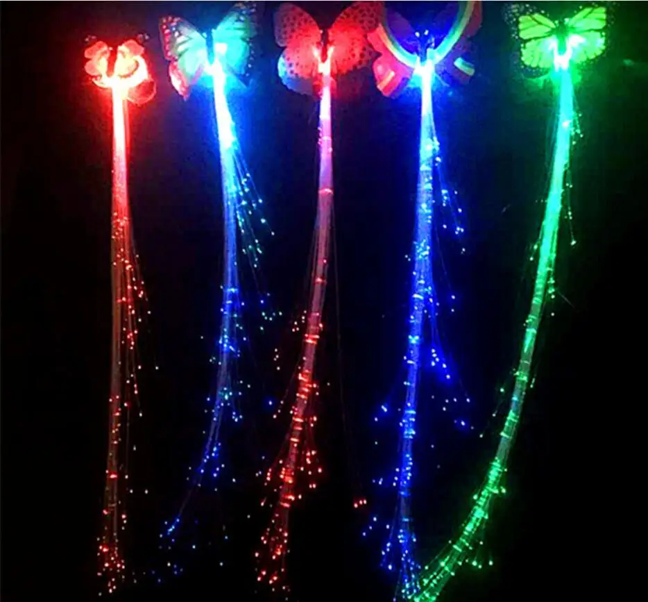 NEW 5 pc LED flashing for hair braid glowing Fluorescent Hairpin ornament girls toys New Year's | Игрушки и хобби