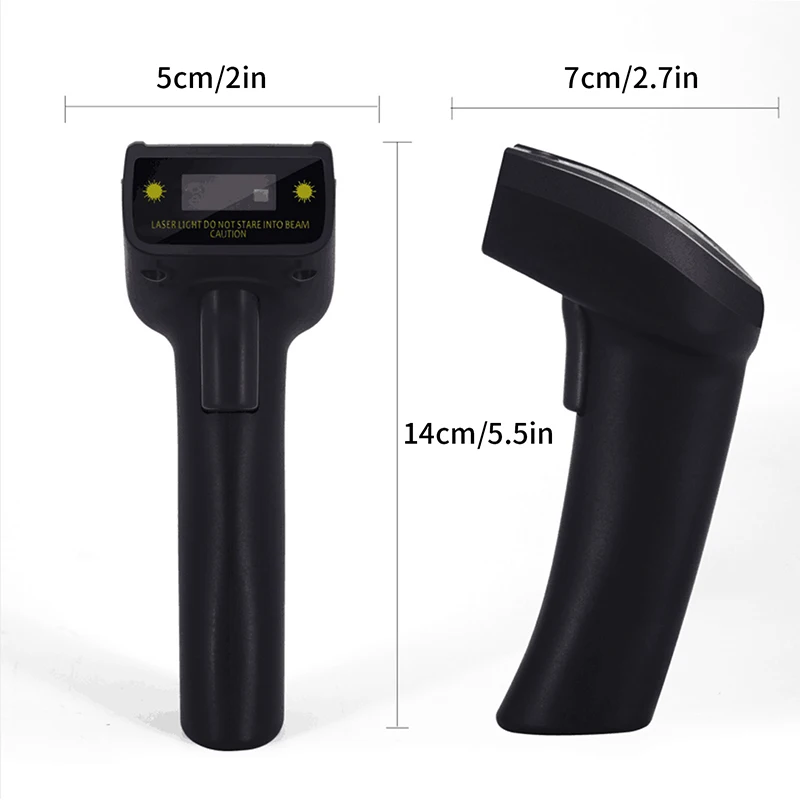 Беспроводной сканер штрих-кода 1D CCD с проводным подключением по USB памятью 16 Мб
