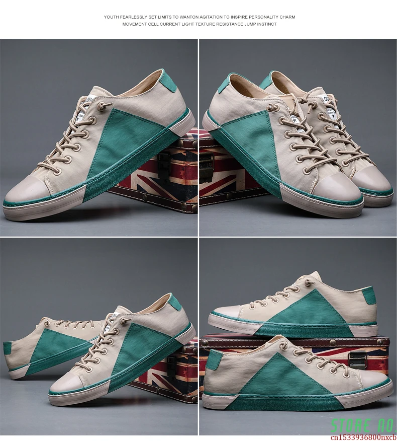 

Breathable Joker Canvas Shoes Men's Vulcanize Shoes Spring 2021 New Fashion Men's Sneaker Flats Korean Style Geometric Loafers