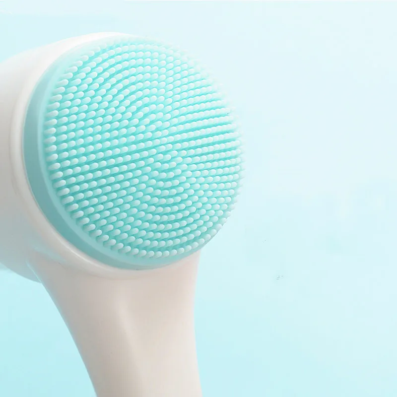 3D двухсторонняя силиконовая Очищающая щетка портативная Массажная моющая
