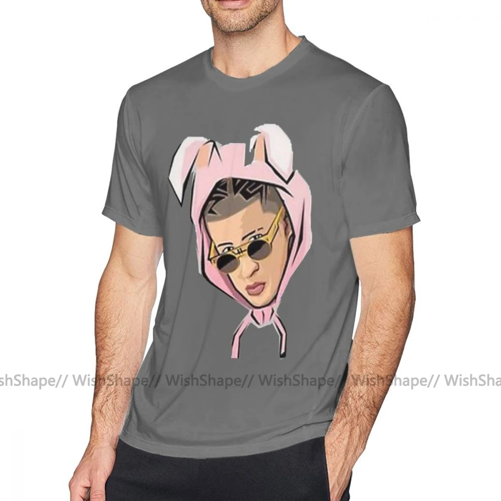 Футболка Bad Bunny футболка без названия 4xl Мужская забавная с коротким рукавом и
