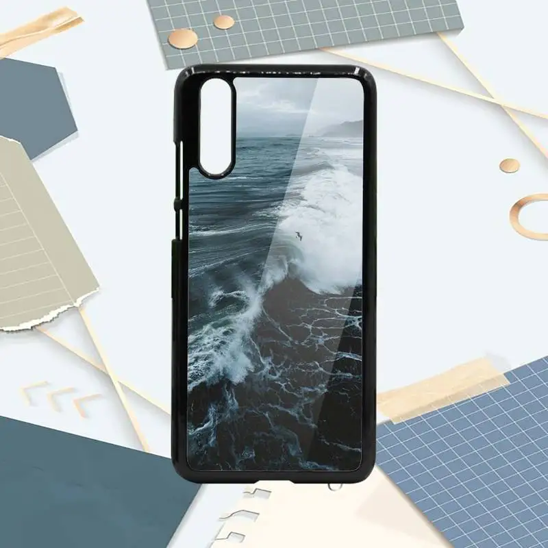

Blue ocean sea pattern Phone Case PC For Samsung galaxy S note 8 9 20 10 e lite2019 plus pro ultra