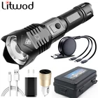 Светодиодный фонарик высокого качества XHP90.2 бесступенчатая диммируемая перезаряжаемая мощность 18650 26650 батарея алюминиевый масштабируемый фонарь