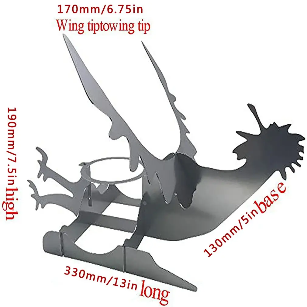 

BBQ Roast Chicken Rack Outdoor Personality American Motorcycle Stainless Steel Rack Tools Picnic Fun Barbecue Rack