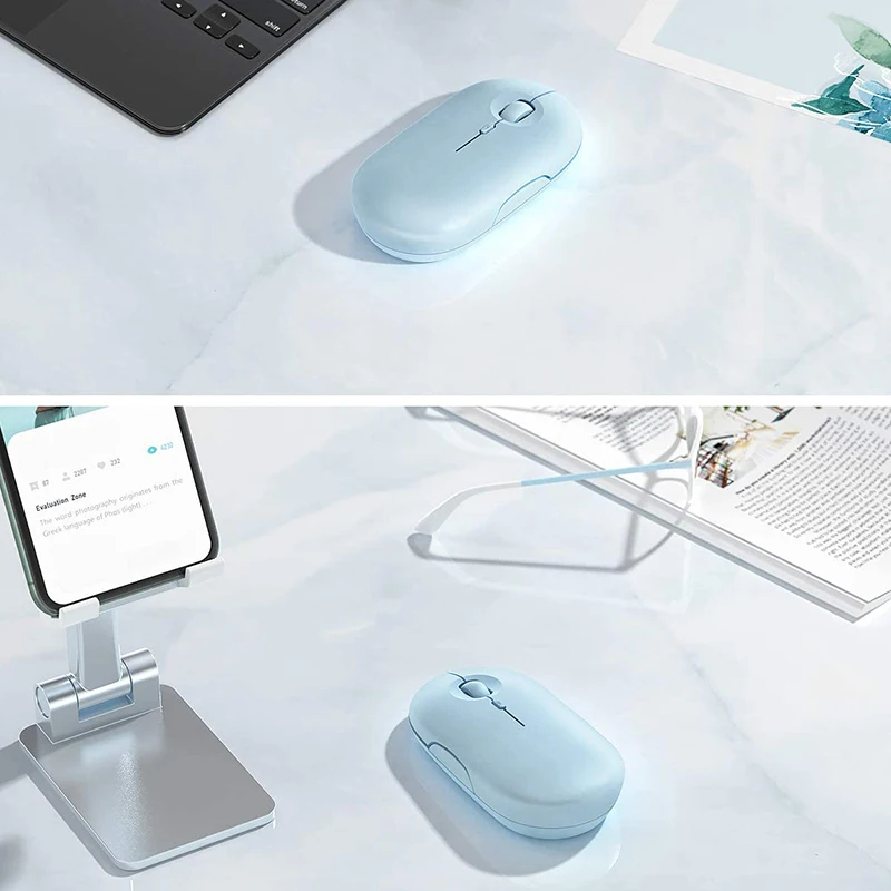 Беспроводная Двухрежимная мышь (Bluetooth 4 0 + USB) тонкая перезаряжаемая Бесшумная