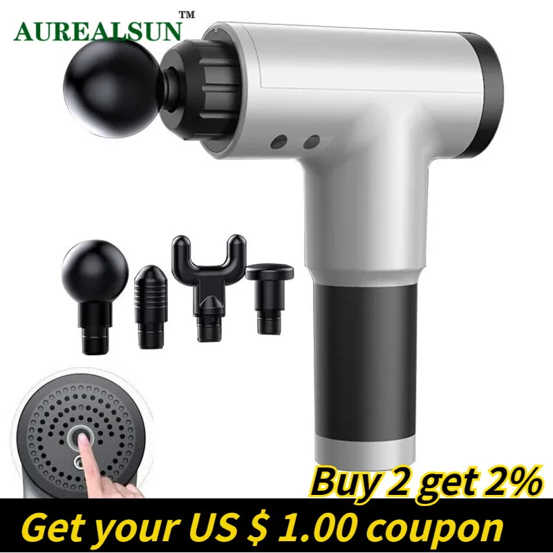 Электрический массажный пистолет массажер для тела стимулятор глубоких тканей