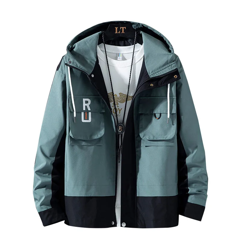 

Hip Hop Spring Jackets Men Windbreaker Patchwork Coat Autumn Loose Casual Jacket Couple Thin High Quality Streetwear,ZA380