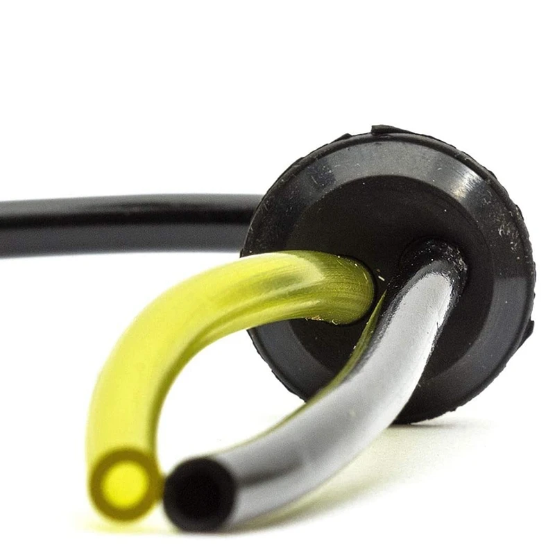 

10 Pcs 2 Holes Fuel Tank Grommet Rubber with Fuel Line Pipe for Brush Cutter Grass Trimmer