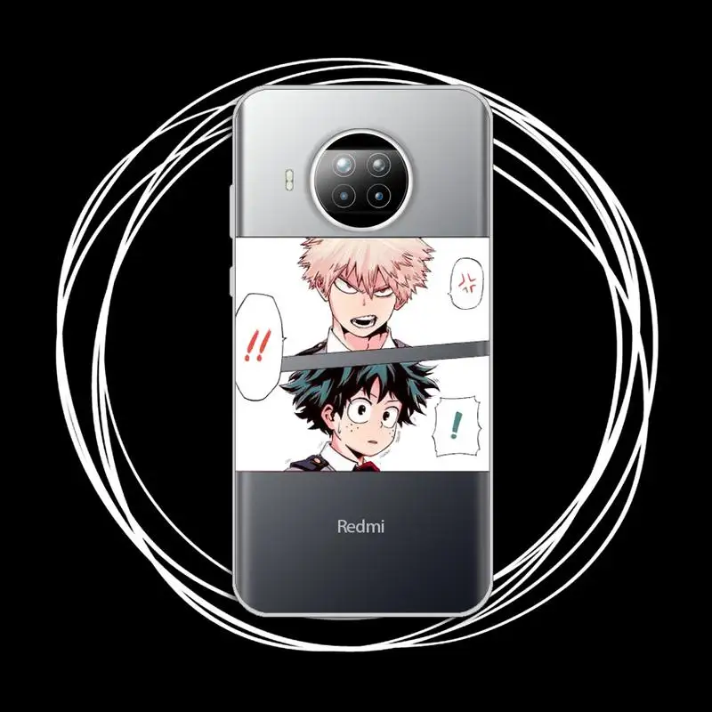 

Japanese Anime My Hero Academia Phone Case Transparent for xiaomi redmi note 8 9 9s 11 10t lite pro