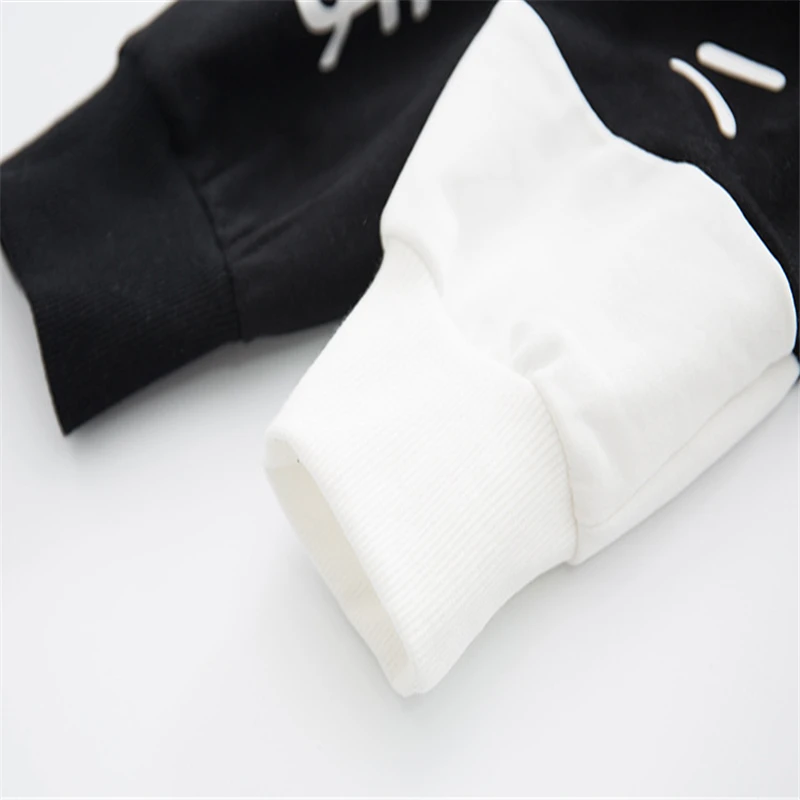 

MERRY PRETTY Women Hooded Sweatshirts Fall Winter Long Sleeve Hit Color Pullover Femme Cartoon Cat Embroidery Harajuku Hoodies