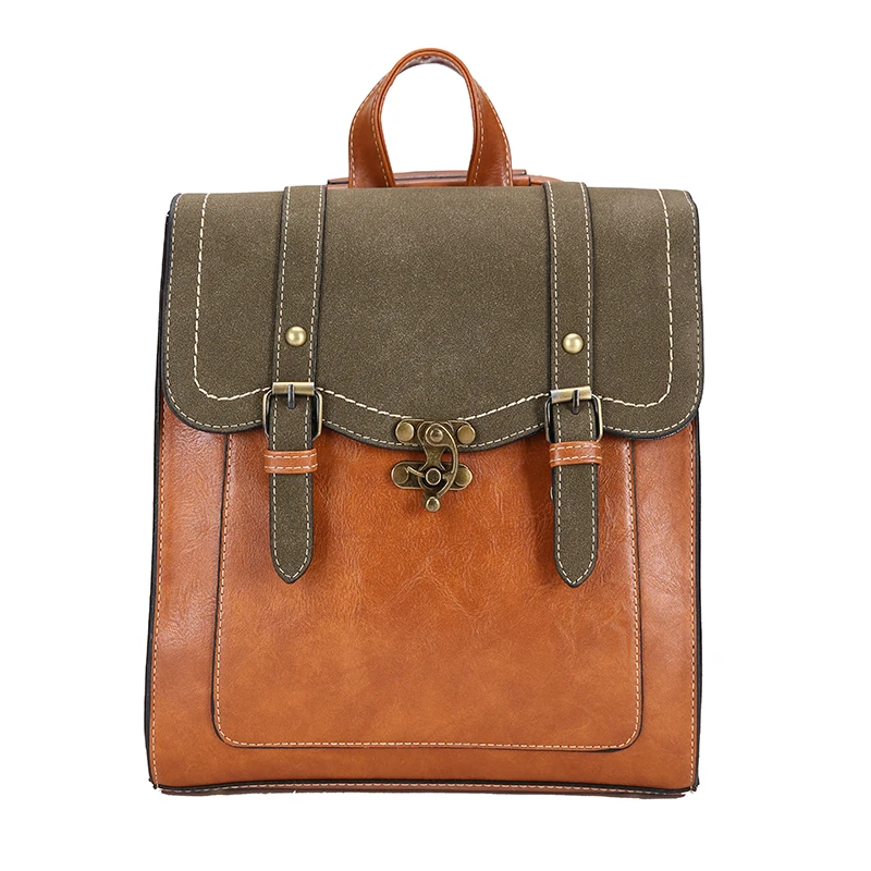 

New Backpack Post College British Style Shoulder bag Joining Color School Bag