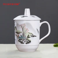chinese style ceramic cuppersonality retro milk juice lemon mug coffee tea cup home office drinkware unique gift