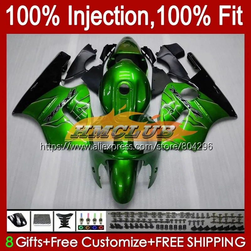 

Инъекция для завода KAWASAKI, зеленые ниндзя ZX-12R ZX 1200 12R 1200CC 2000 2001 89No.2 ZX 12 R ZX1200 C ZX12R 00 01 OEM обтекатель