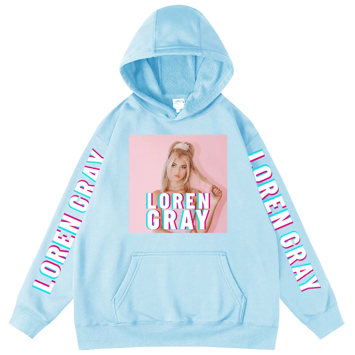

Loren Gray CoolPrinting Hat Clothing Tops Harajuku Popular Style Pullovers Men's Sweatshirts Funny Oversized Hooded Clothes