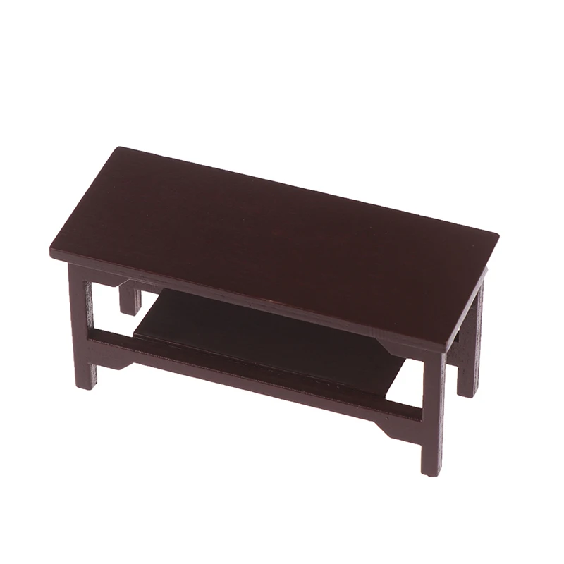 

Mini Wooden Coffee Table Simulation End Table Furniture Toys for Doll House Decoration Accessories 1/12 Dollhouse Miniature