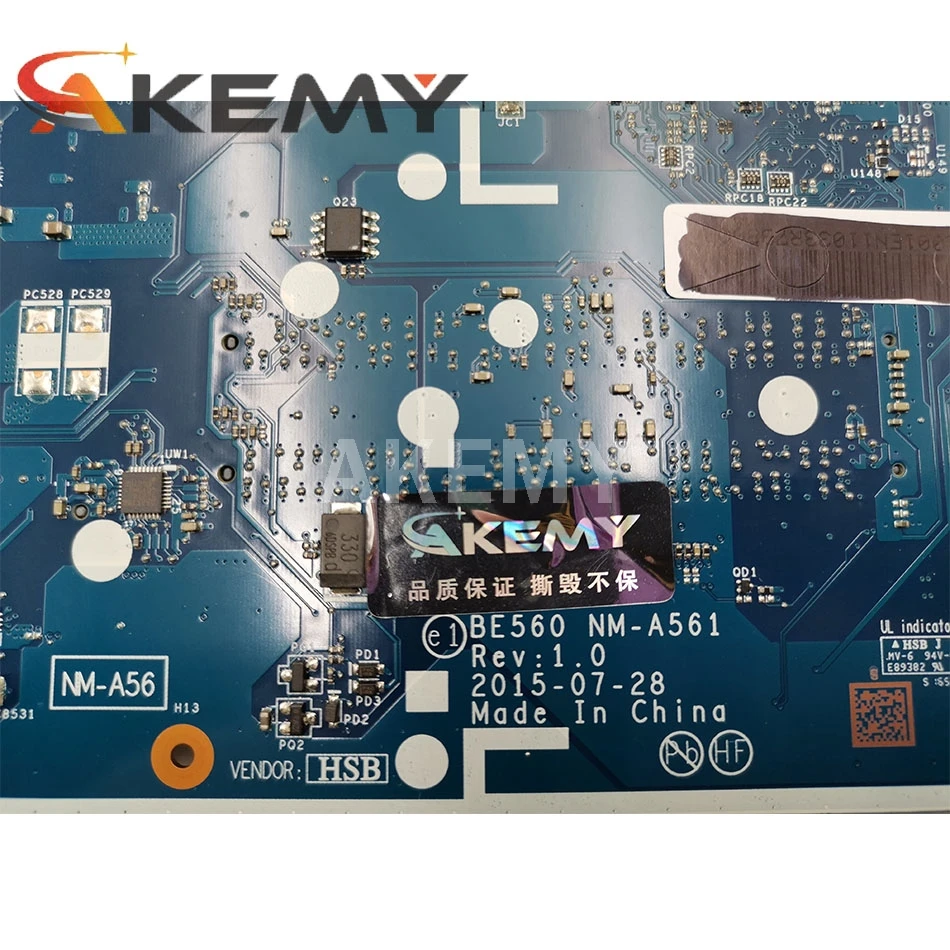 

For Lenovo ThinkPad E560 Laptop Motherboard With SR2EZ i7-6500u R7 M370 2GB Fru 01AW113 BE560 NM-A561 MB 100% Tested Fast Ship