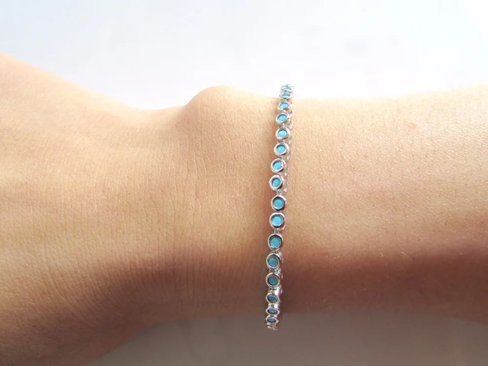 Женский браслет из серебра 2017 пробы с 2 мм драгоценными камнями|Гибкие и жесткие