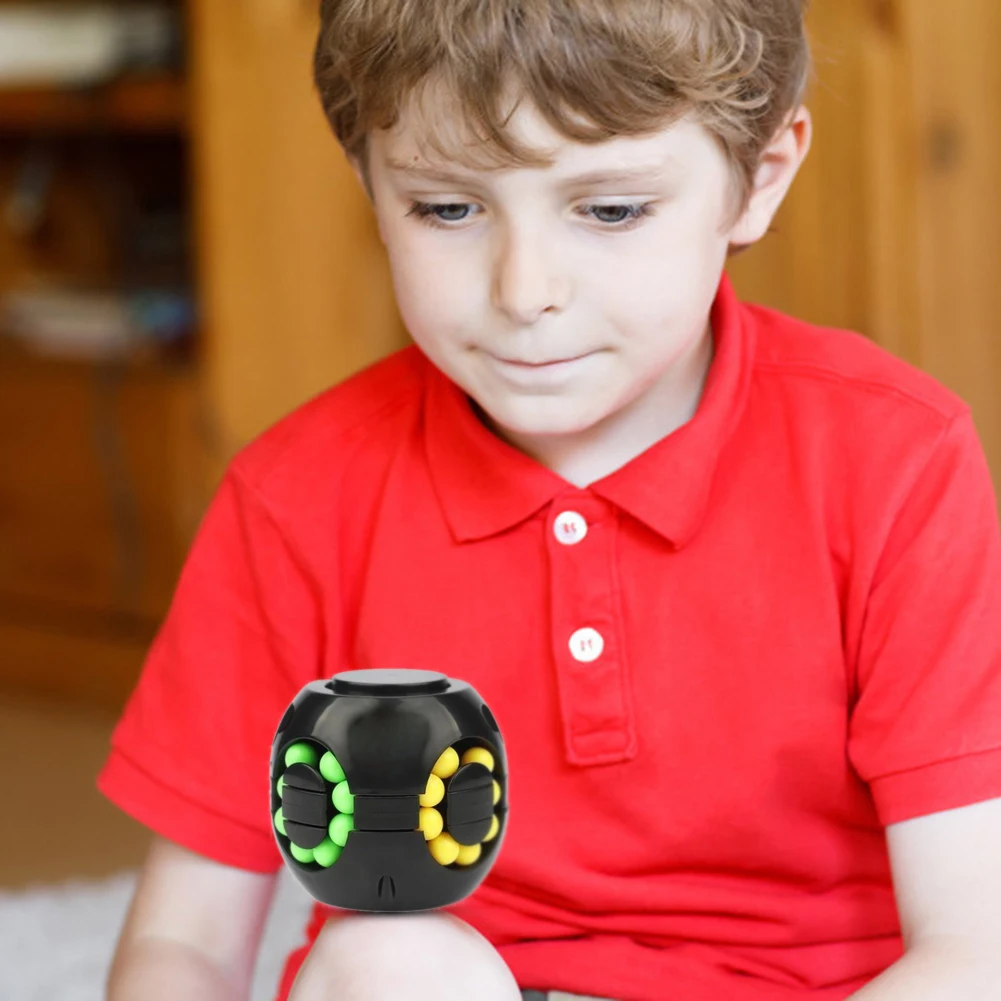 

Children Intelligent Relax Toy Little Educational Learning Study Fingertip Gyroscope Cube Toy Gifts