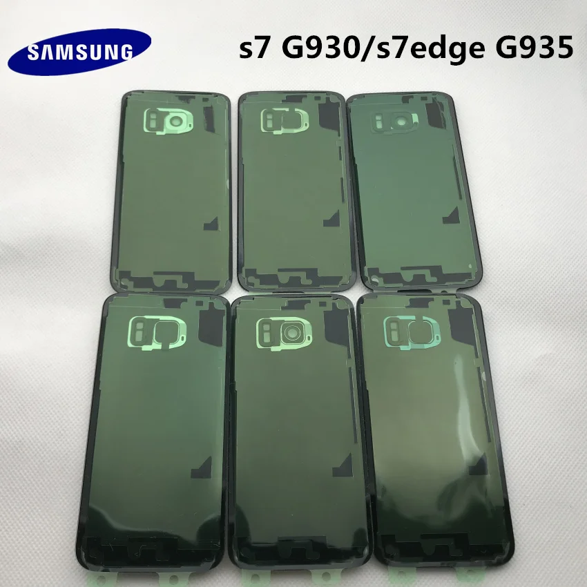 Стекло для батареи SAMSUNG Galaxy S7 G930 S7 edge G935 задняя крышка для батареи задняя крышка Корпус Замена чехол+ клейкая наклейка