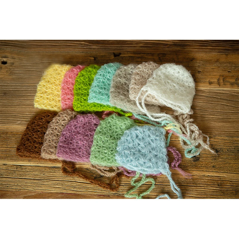 

Baby Newborn Photography Props Blanket Wrap Wool Knitted Blanket Newborn Hat Neborn Photo Prop Shoot Studio Accessories