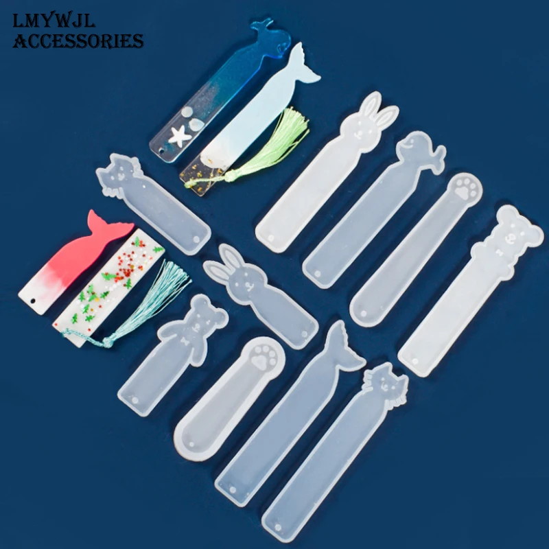 

16 Styles / Long Animal Bookmark Resin Silicone Mold DIY Making Bookmark Epoxy Resin Mold Handicraft Making Accessories