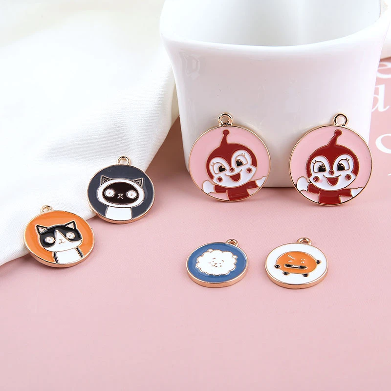 10 шт. горячая Распродажа 2020 сплав капля масло забавная анимация круглый кулон