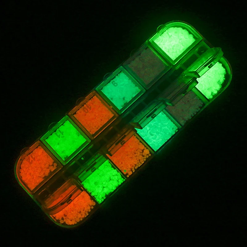 

2Pcs Nail Art Sequins 12 Grid Boxed Nail Luminous Sequins Round Shape Butterfly Patch Set Nails Nail Supplies