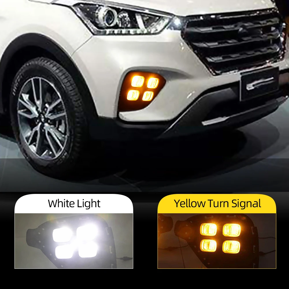 Автомобильная проблесковая 1 пара DRL для Hyundai Creta IX25 2017 2018 2019 2020 Светодиодный