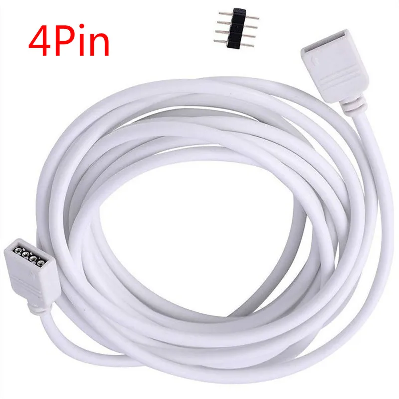 4Pin 5Pin 0 5 м 1 2 3 10 RGB Разъем RGBW RGBWW Удлинительный провод кабель для 3528 5050 Светодиодная