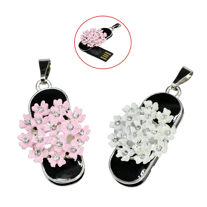 Флеш накопитель 128 ГБ 32 флеш с бриллиантами цветами любви розовый USB 64 4 8 16