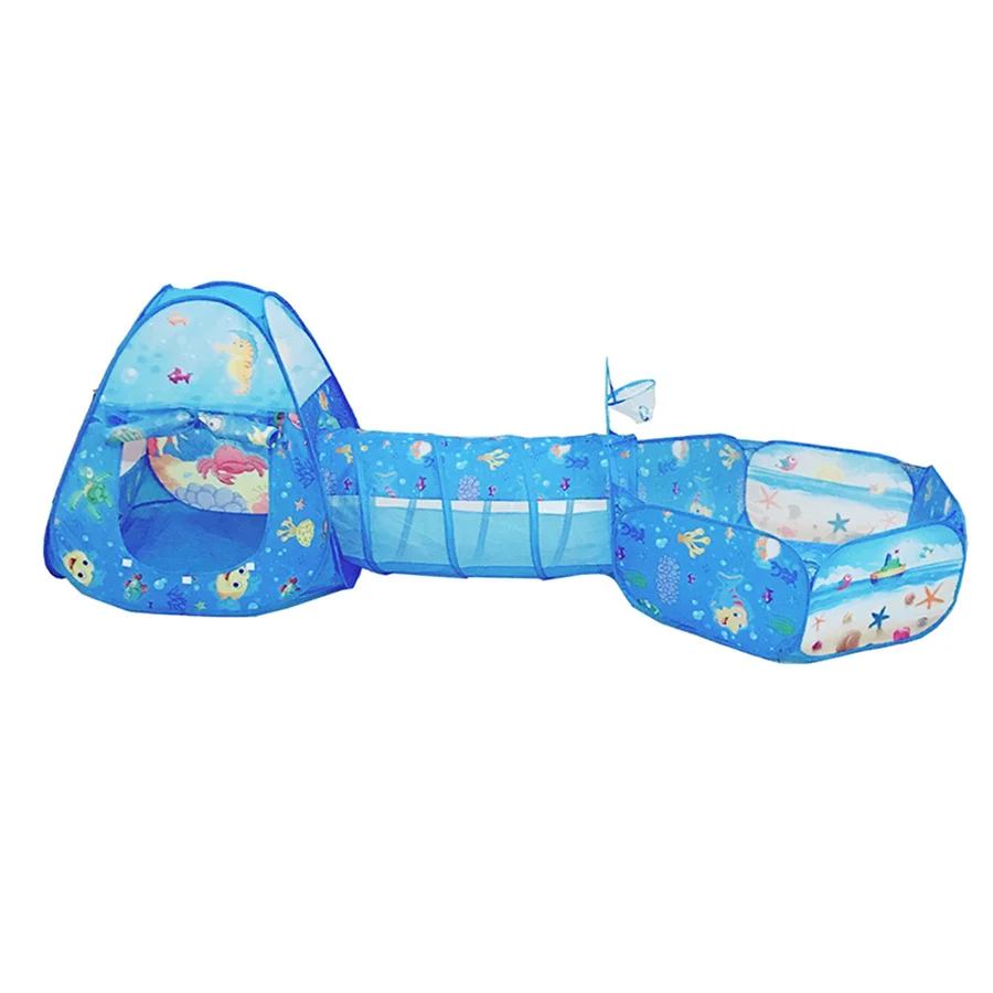 

Folding Tunnel Tennis Ball Swimming Pool Series Ocean Cartoons Animated Game House Crawling Toys Portable Forchildren From Baby