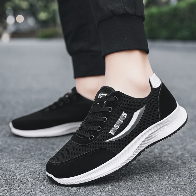 

New 2021 Free Shipping Shoes Non-slip Mesh Male Sneakers Chunky Sneakers Men Lightweight Men Trainers Shoes Black Sneakers Men
