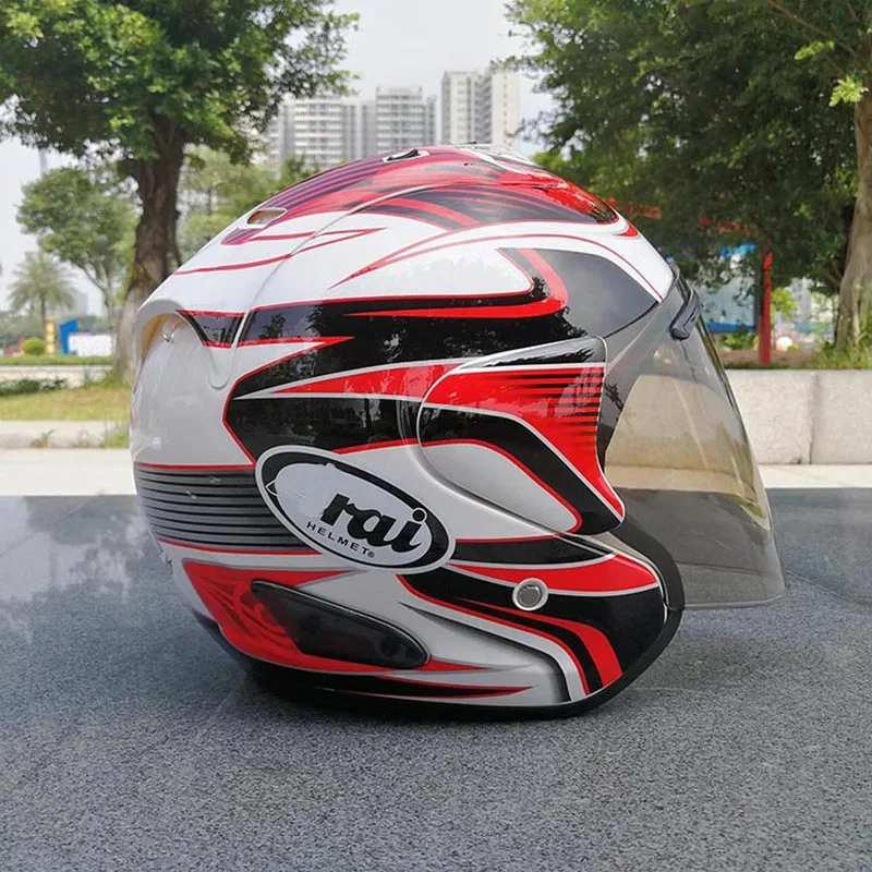 Мотоциклетный шлем с полуоткрытым лицом для мужчин и женщин винтажный скутера Jet