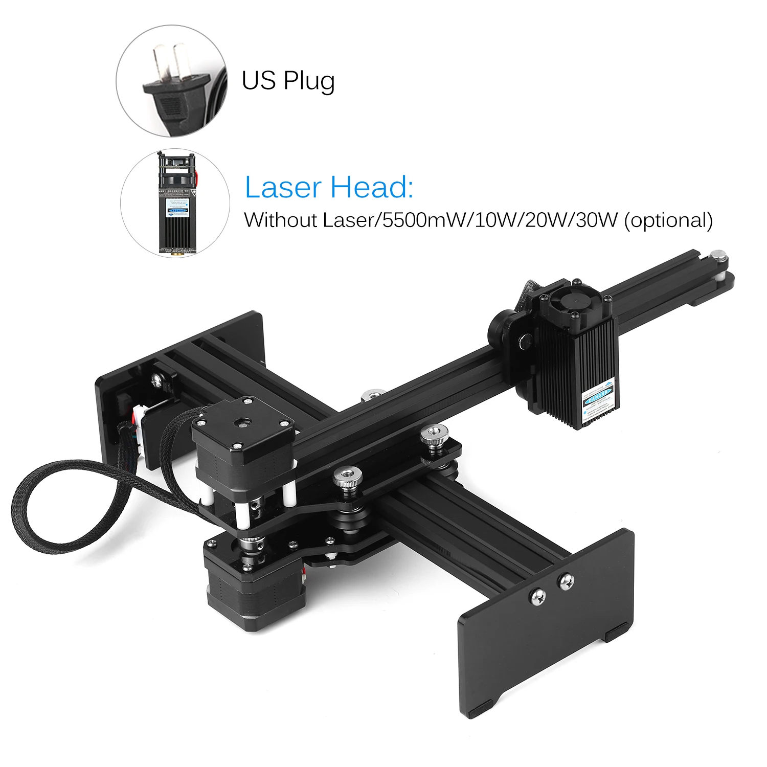 30W Portable Mini Desktop Laser Engraver Printer Engraving Machine Carver DIY Logo Mark Working Area 170*200mm |