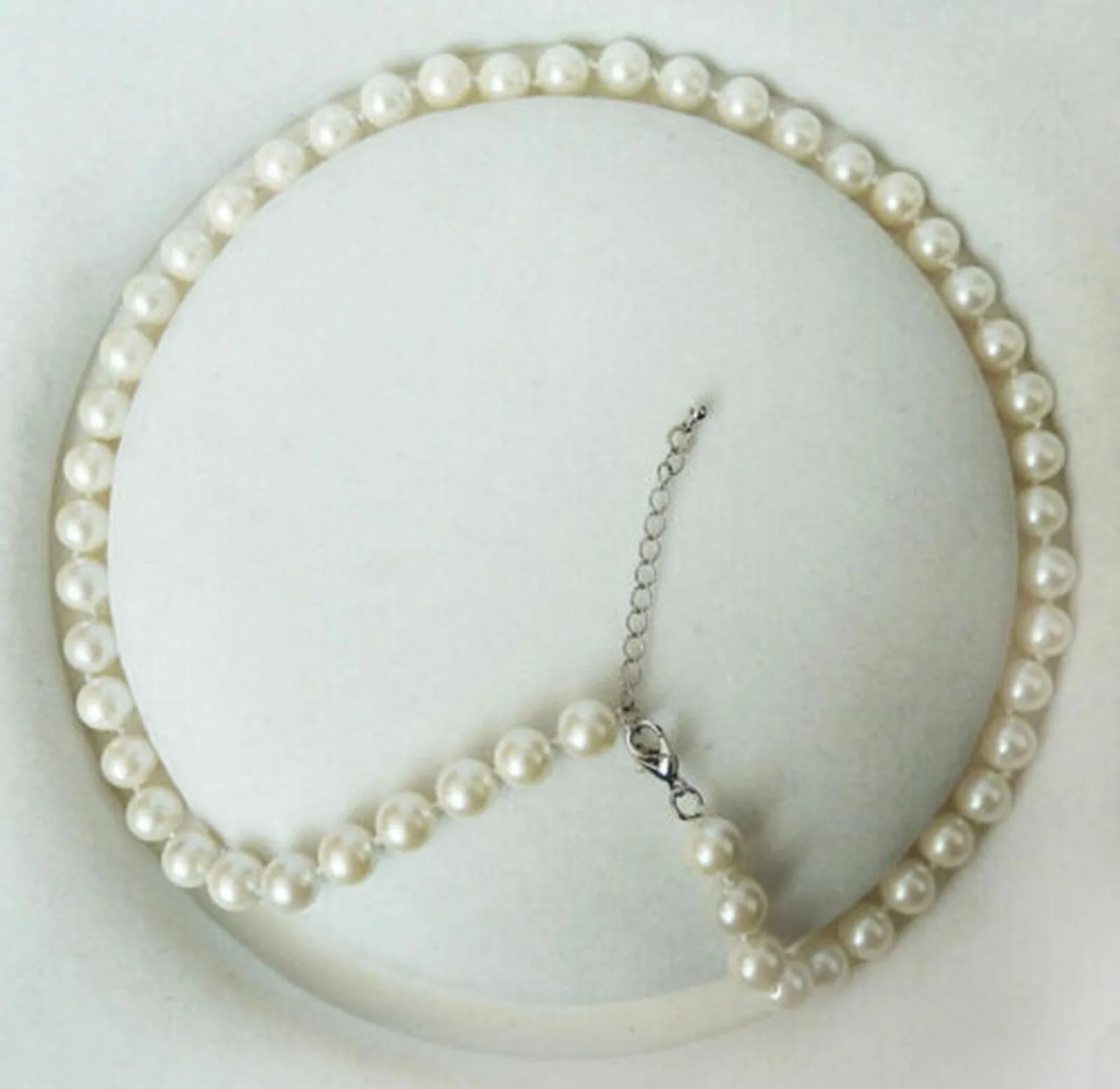 Оптовая продажа элегантное жемчужное ожерелье 8 мм белого синего золотого