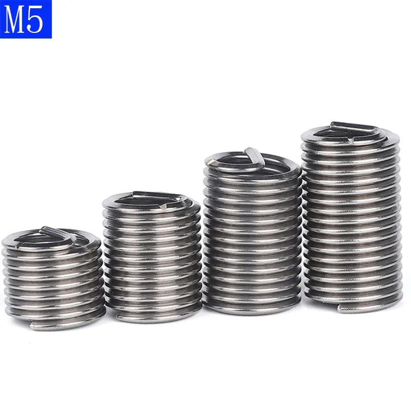 

M5 x 0.8 Helicoil Threaded Insert 304 Stainless Steel Thread Repair Wire Insert