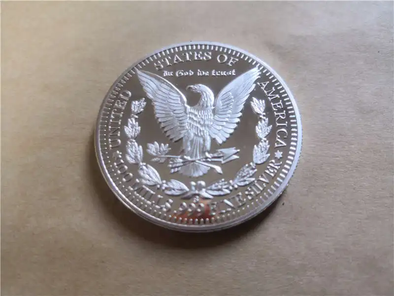 Сувенирная монета из США серебро 1896 пробы моргановский доллар E multibus UNUM Золотая