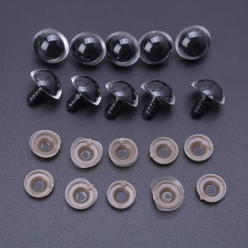 10 шт./компл. 18 мм Крошечные Круглые Безопасность глаза Пластик блеск игрушка с