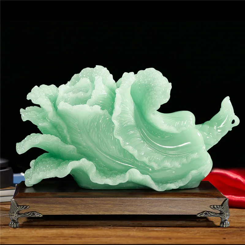 

Family feng shui Ornaments Cabbage statue Sculpture Resin Crafts Lucky fortune home Decor Accessories Office decoration