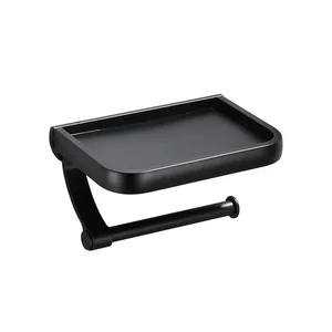 Настенный держатель для туалетной бумаги, держатель для туалетной бумаги, дозатор рулона туалетной бумаги с подставкой для телефона, аксессуары для ванной комнаты, 1 шт.