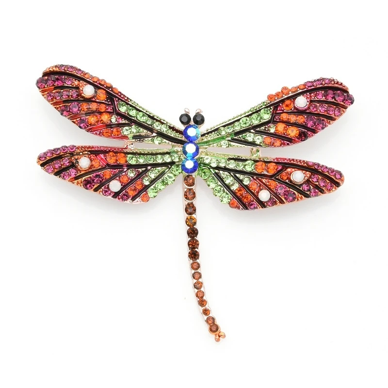 Многоцветная блестящая стрекоза 2 цвета сплав брошь булавки для женщин свадебный