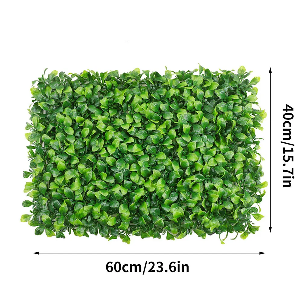 

Artificial Hedge Panel Fake Plant Wall Ivy Fence Screen Faux Grass Decorative Backdrop For Garden Backyard Landscaping Green