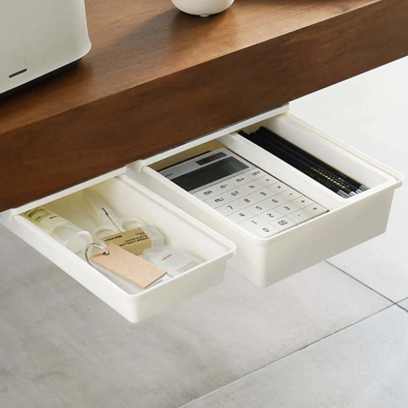 

Verborgen Desk Tafel Opslag Lade Organizer Box Onder Bureau Stand Zelfklevende Onder-Lade Opbergdoos Onder Bureau opslag Set